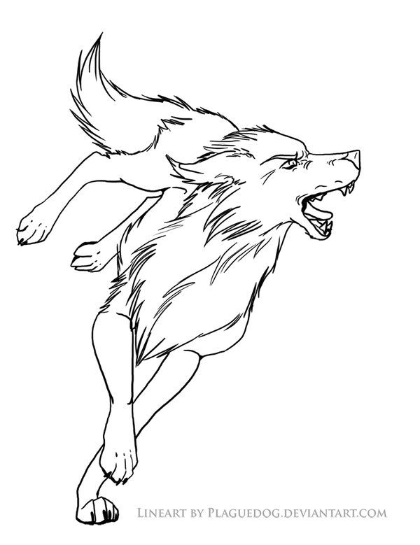 Growling Wolf Drawing at GetDrawings | Free download