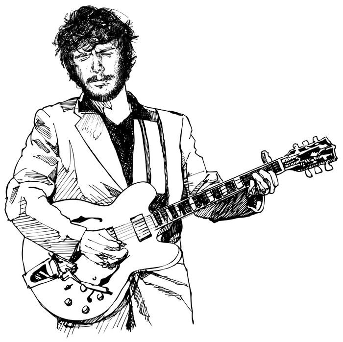 Guitar Player Drawing at GetDrawings Free download