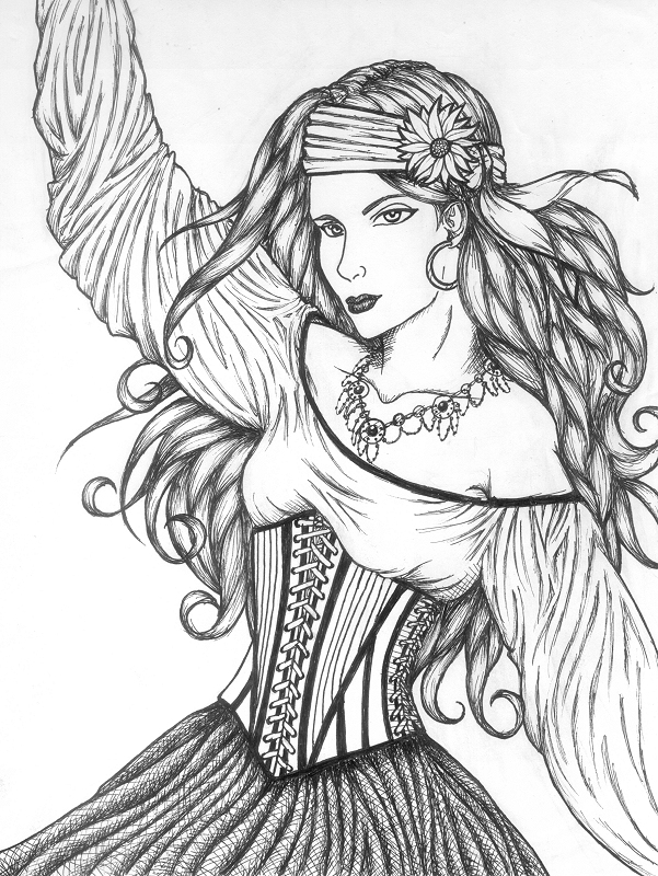 Gypsy Woman Drawing at GetDrawings Free download