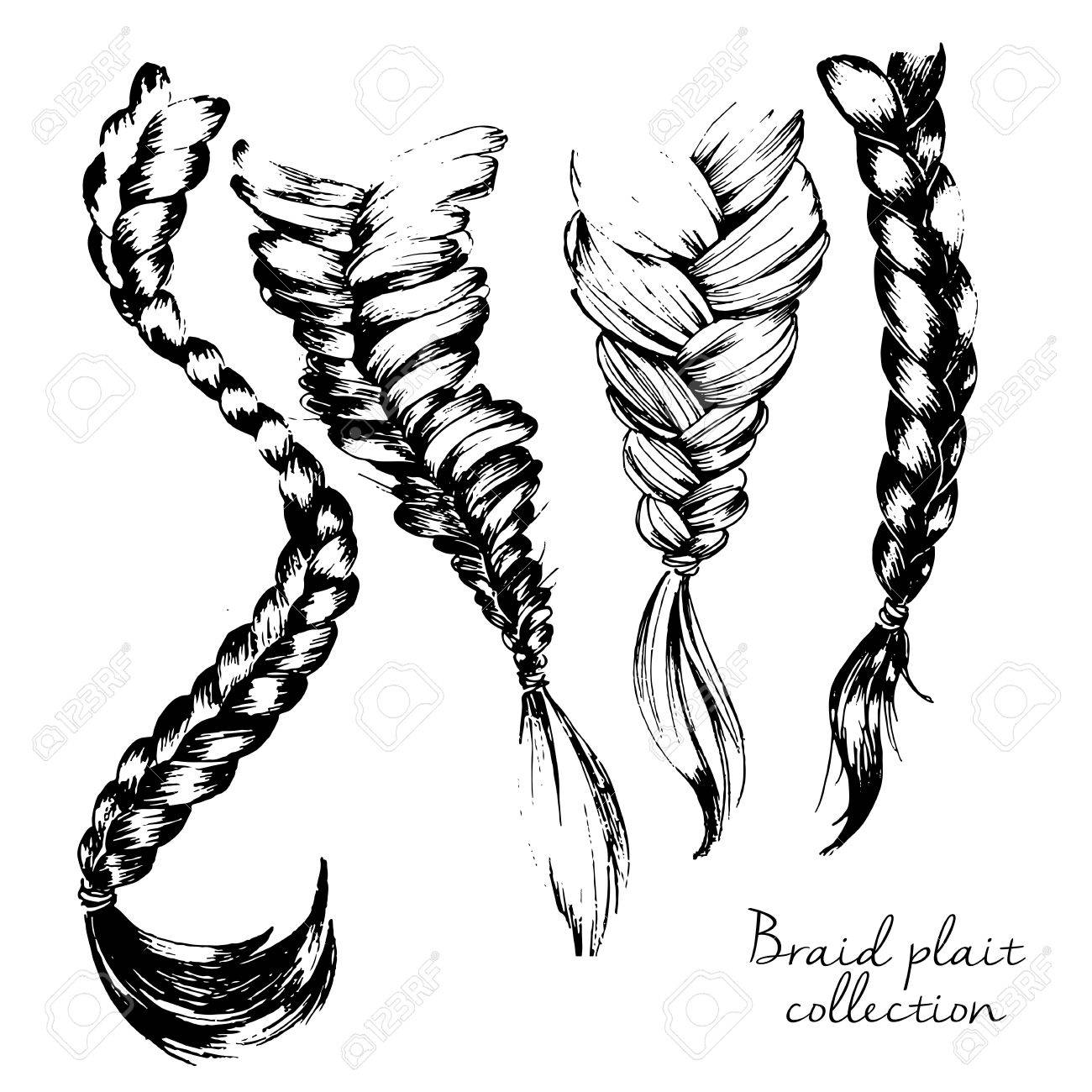 Hair Braid Drawing At Getdrawings Free Download 2282