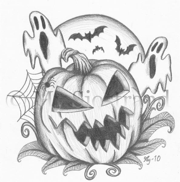 35+ Ideas For Cute Kawaii Halloween Drawing Ideas | Invisible Blogger