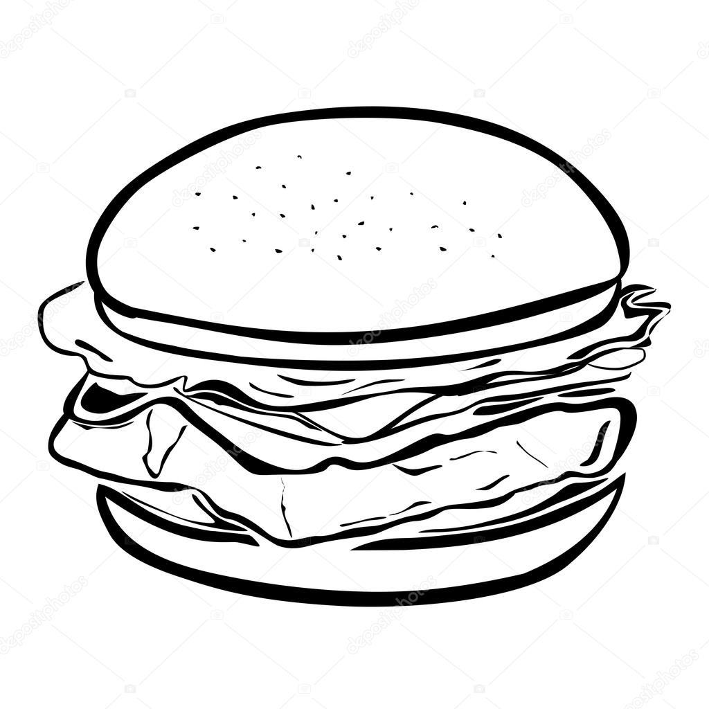 Hamburger Drawing at GetDrawings | Free download