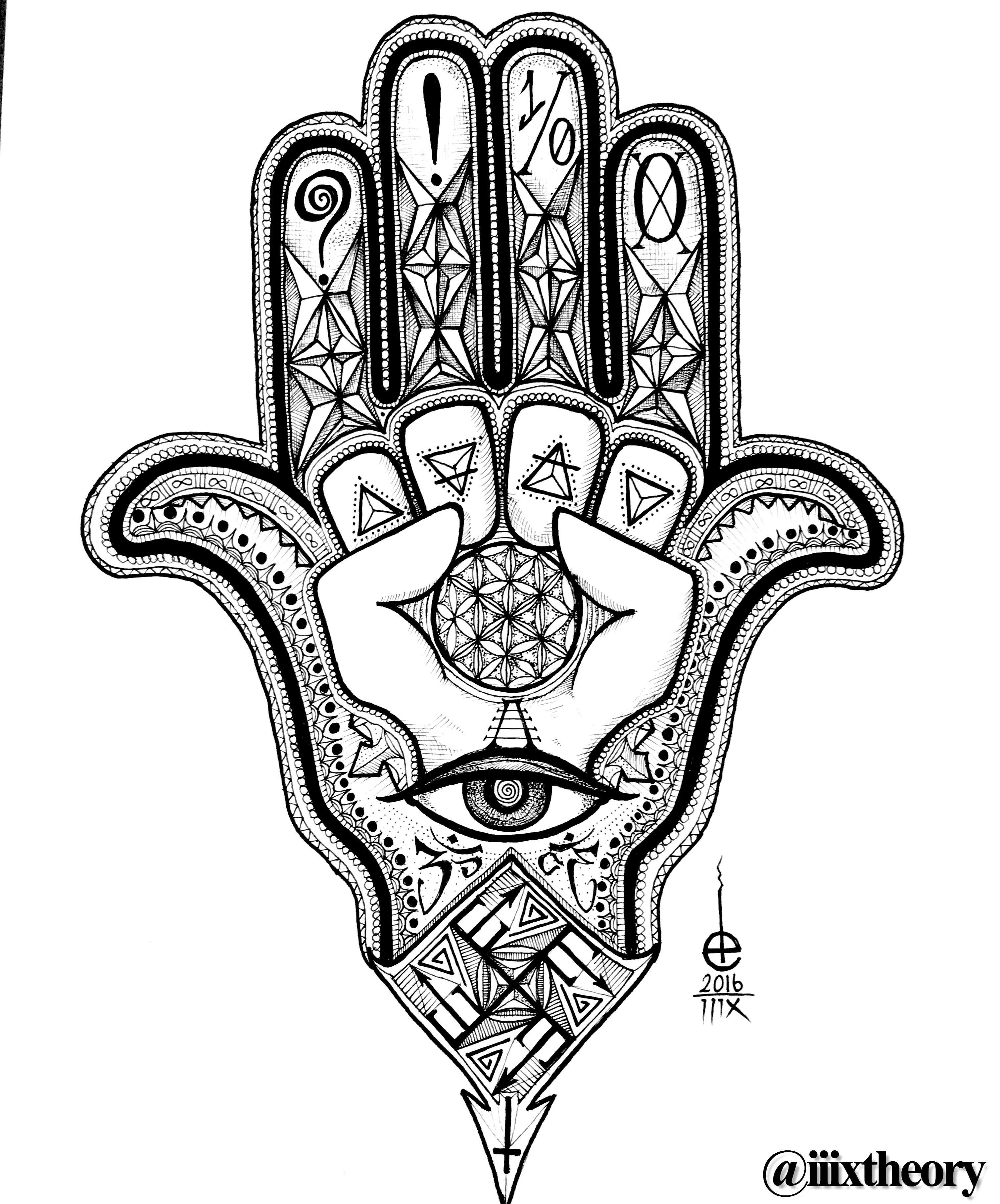 Hamsa Drawing At GetDrawings Free Download