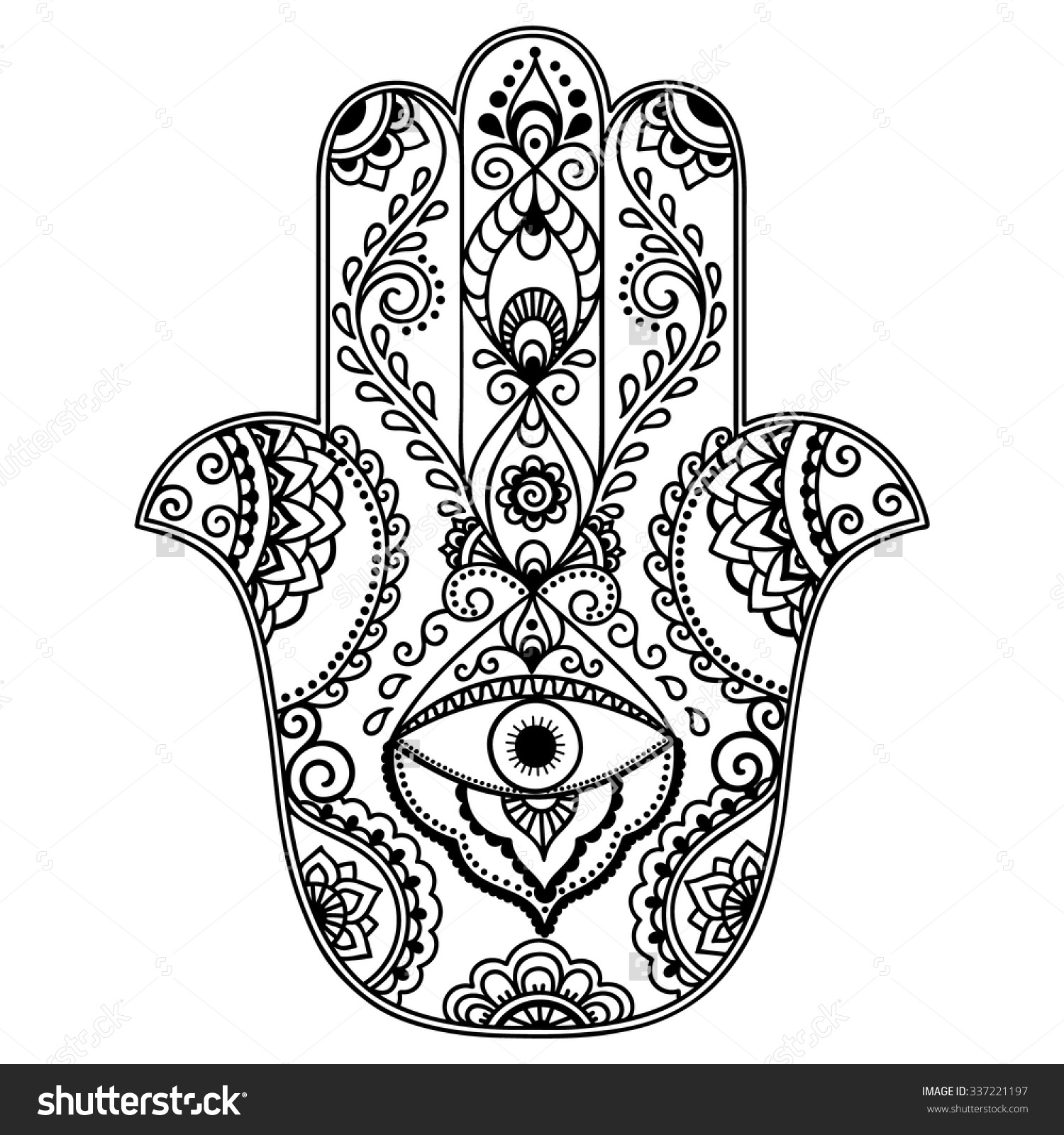 Hamsa Hand Drawing at GetDrawings | Free download