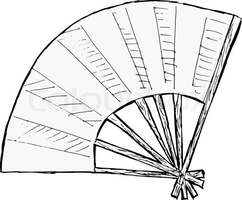 Hand Fan Drawing at GetDrawings | Free download