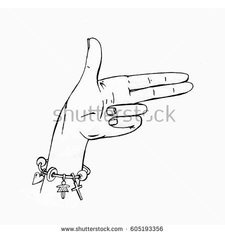 Hand Gun Drawing at GetDrawings | Free download