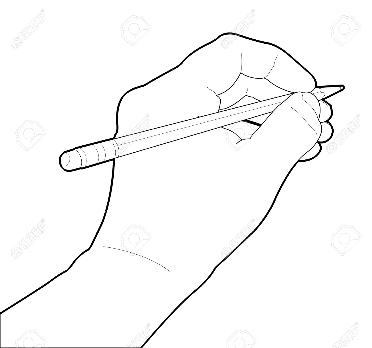 Hand Holding A Pencil Drawing at GetDrawings Free download