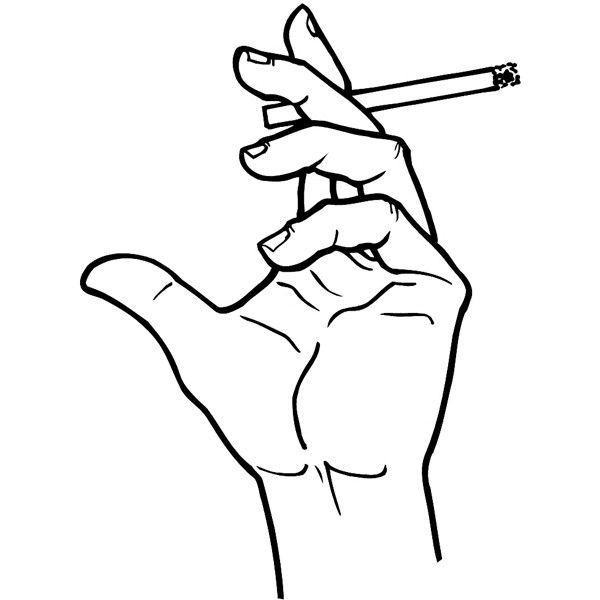 Hand Holding Cigarette Drawing at GetDrawings Free download