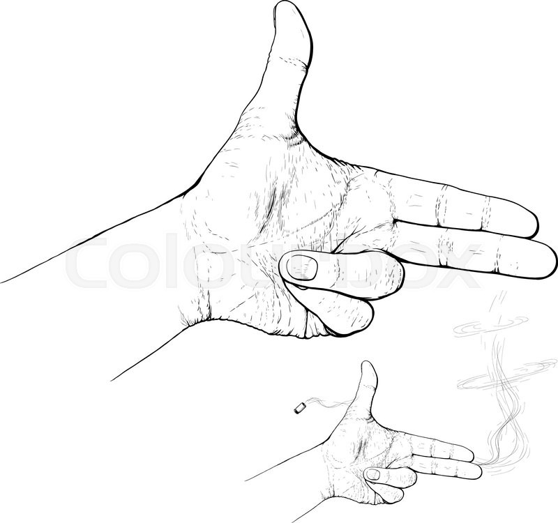 Hand Holding Gun Drawing at GetDrawings | Free download