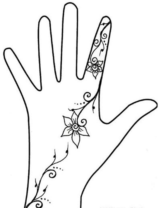 Hand Outline Drawing at GetDrawings Free download