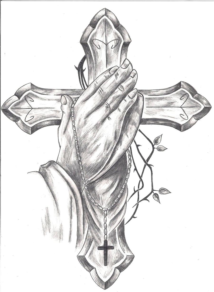 Hands With Rosary Drawing At GetDrawings Free Download