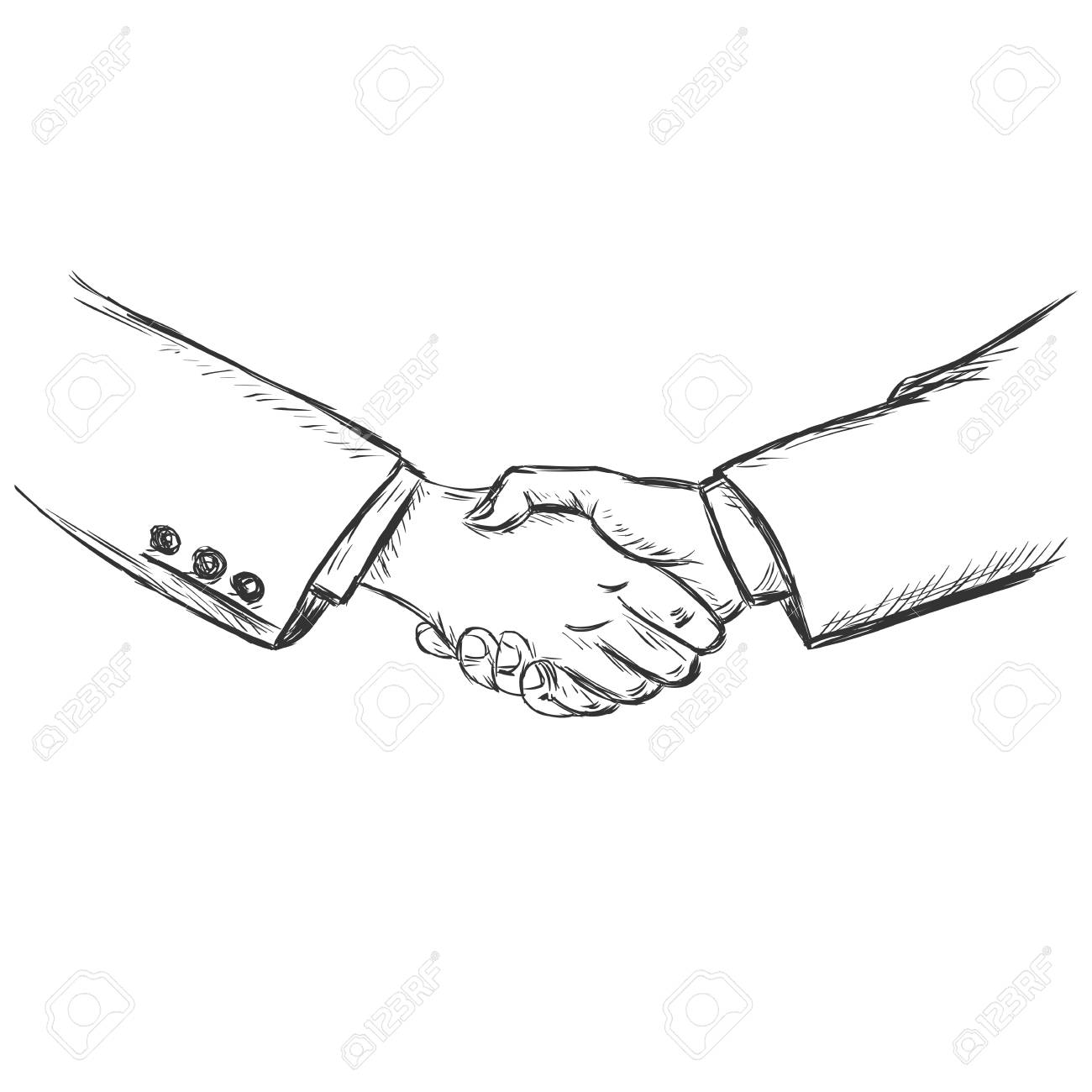 Handshake Drawing at GetDrawings | Free download