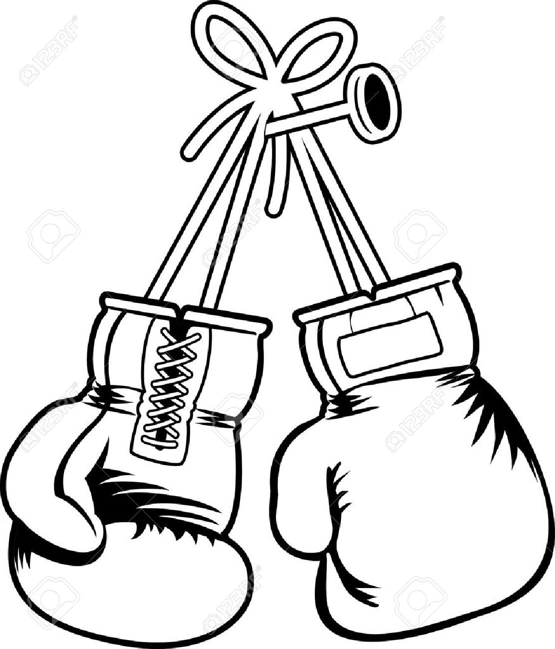 Hanging Boxing Gloves Drawing at GetDrawings Free download