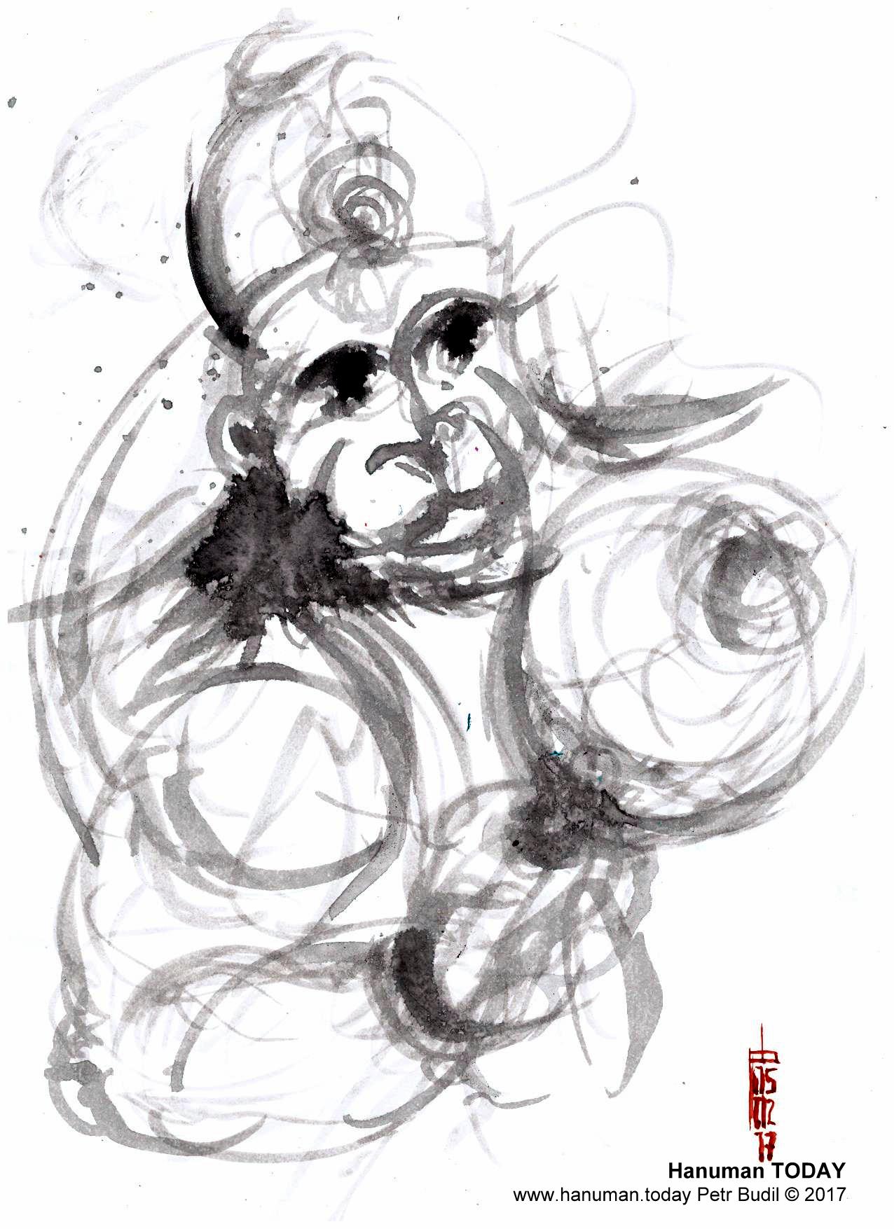 Hanuman Drawing at GetDrawings | Free download