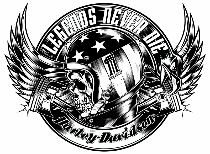 Harley Davidson Logo Drawing at GetDrawings Free download