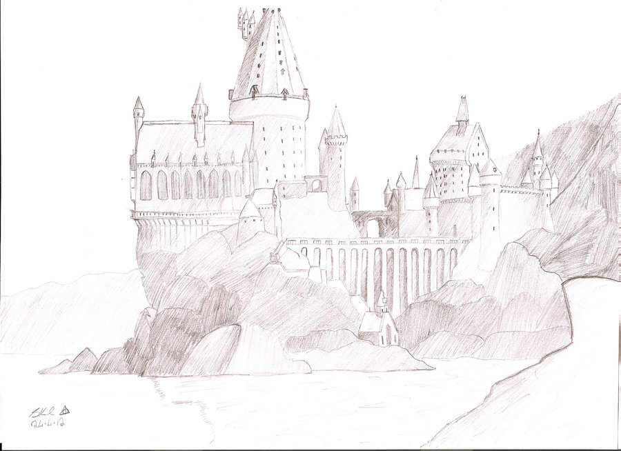 Harry Potter Castle Drawing at GetDrawings | Free download