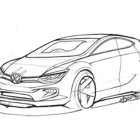 Hatchback Drawing at GetDrawings | Free download