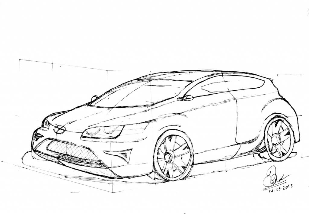 Hatchback Drawing at GetDrawings | Free download