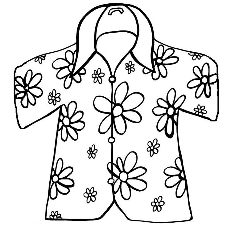 Aloha Shirt Coloring Page Coloring Pages