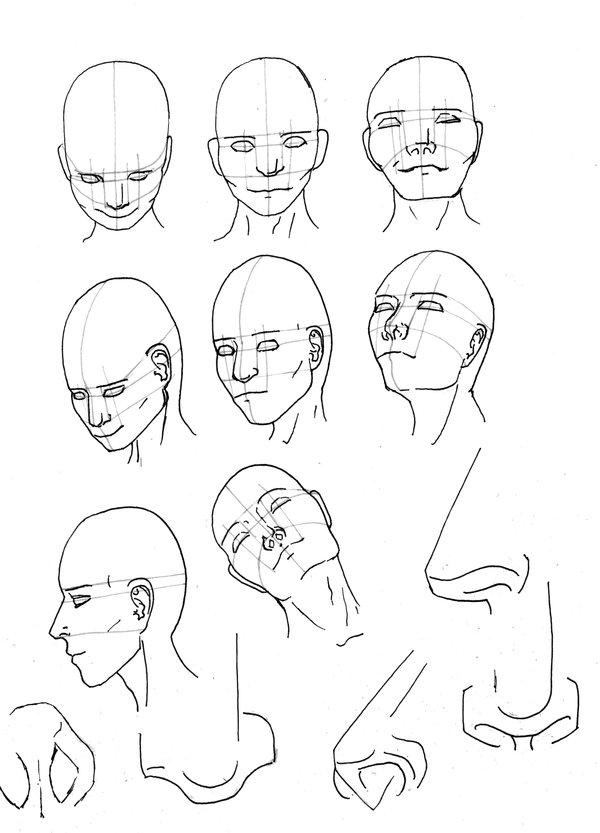 Head Positions Drawing at GetDrawings Free download