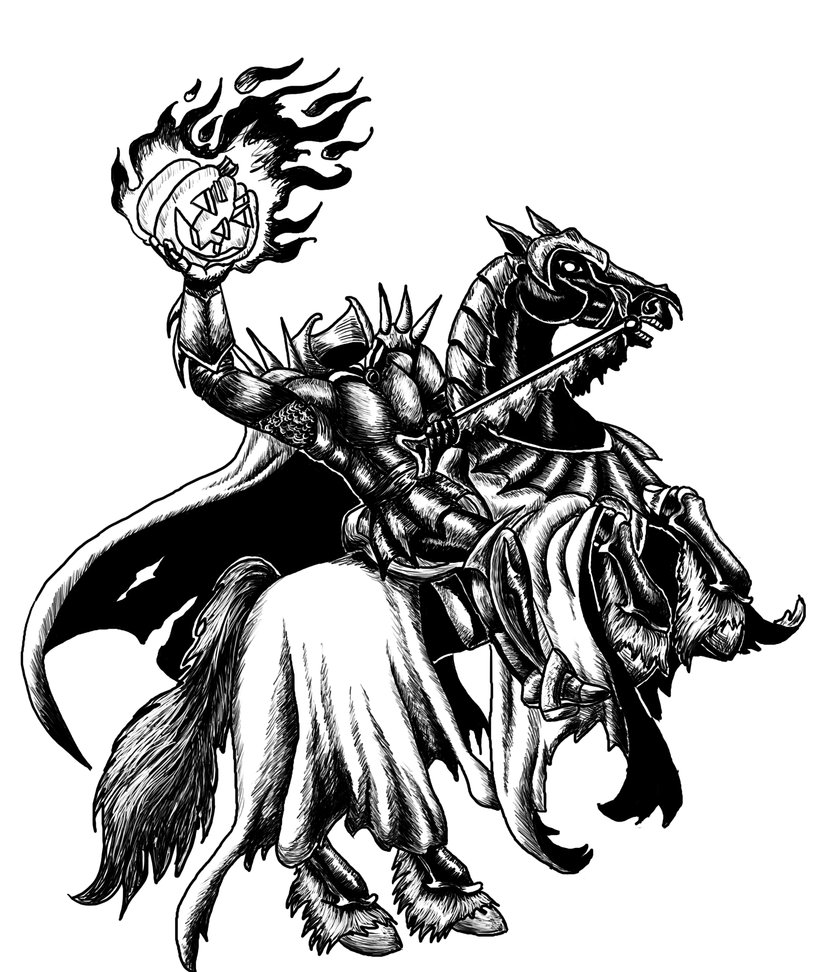 Sleepy Hollow Headless Horseman Pages Coloring Pages