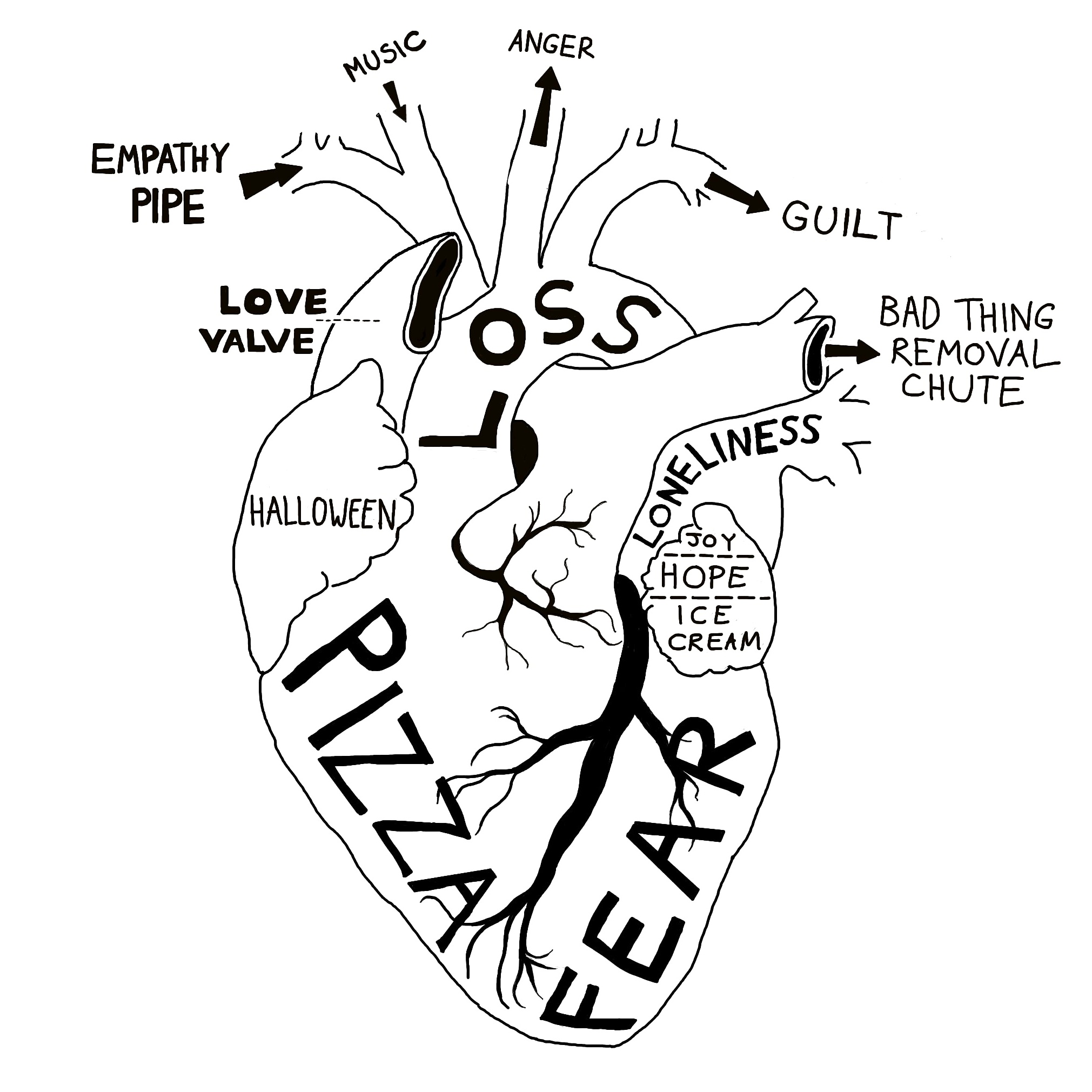 Heart Anatomical Drawing at GetDrawings | Free download