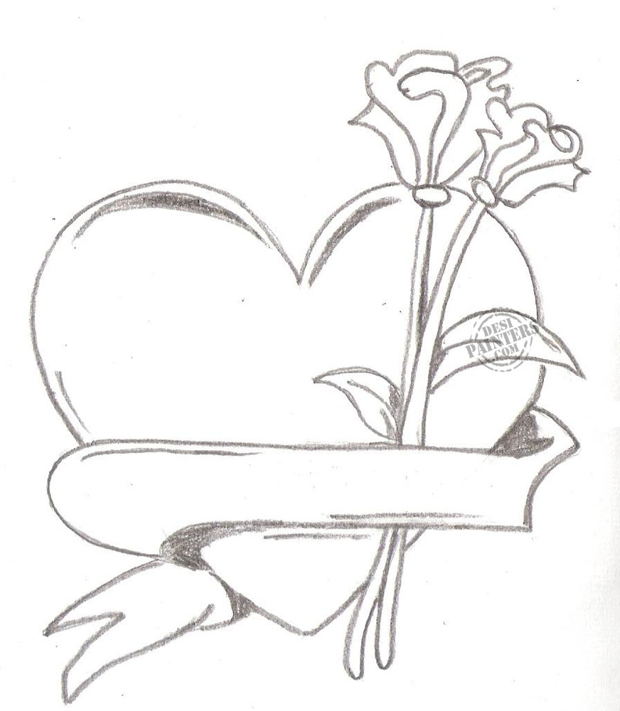 Heart Drawing In Pencil At Getdrawings Free Download