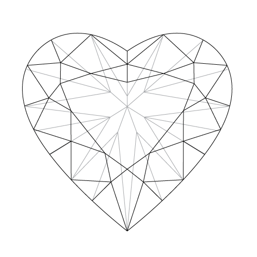 Heart Shaped Diamond Drawing At GetDrawings Free Download