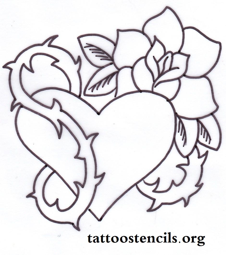 Heart With Thorns Drawing at GetDrawings | Free download