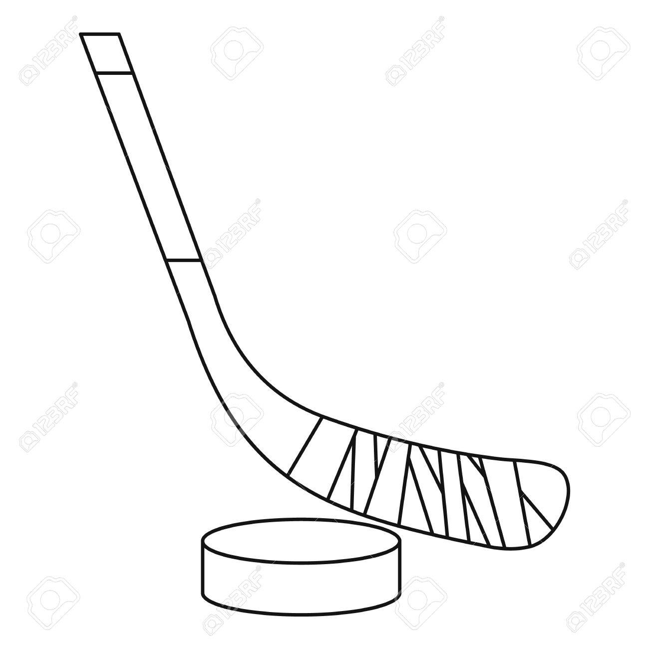 How To Draw A Hockey Stick And Puck Step By Step