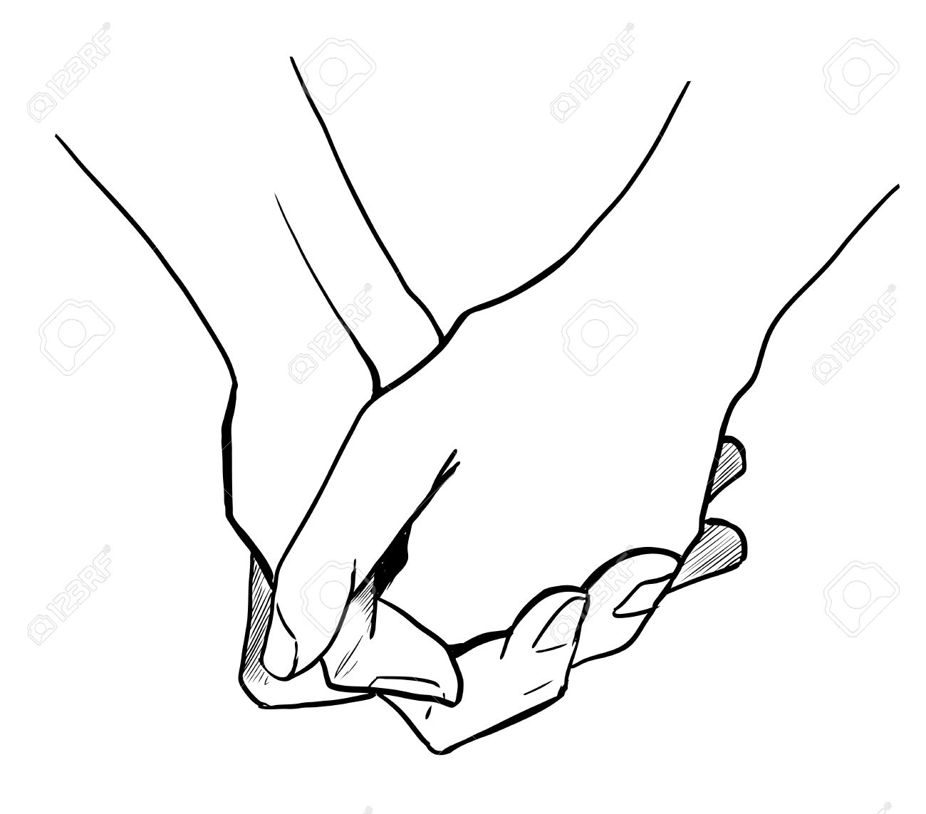 human holding hands drawing