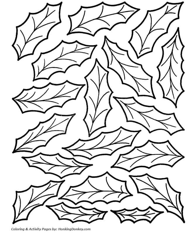 Holly Leaf Drawing at GetDrawings | Free download