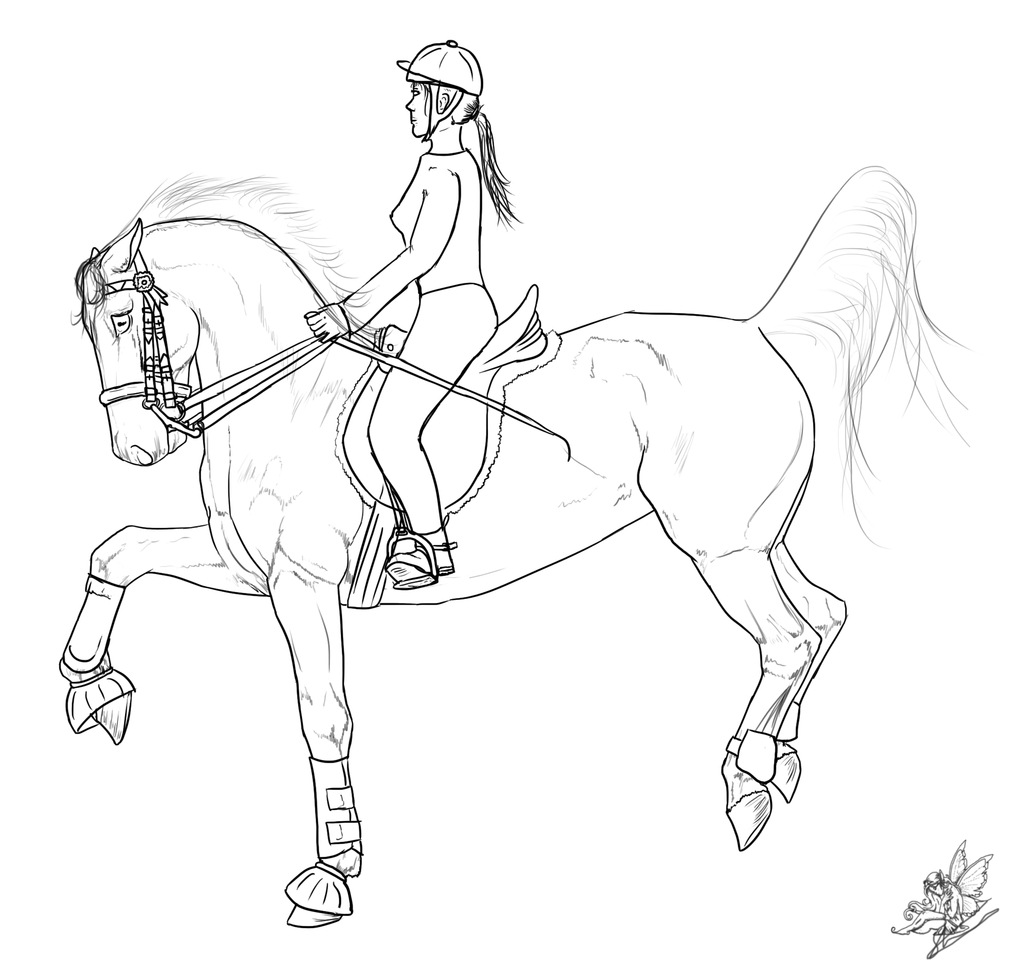 Horse And Rider Drawing at GetDrawings | Free download