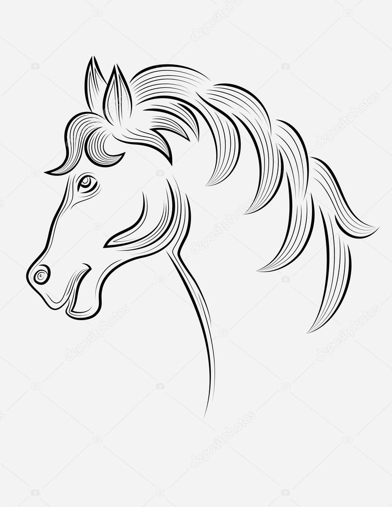 Horse Face Drawing at GetDrawings Free download