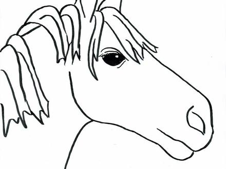 Simple Horse Head Drawing at GetDrawings | Free download