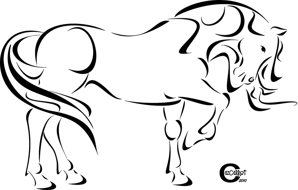 Horse Line Drawing at GetDrawings | Free download