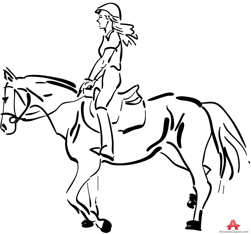 Horse Riding Drawing at GetDrawings Free download