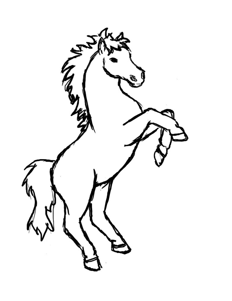 Horses Easy Drawing at GetDrawings | Free download