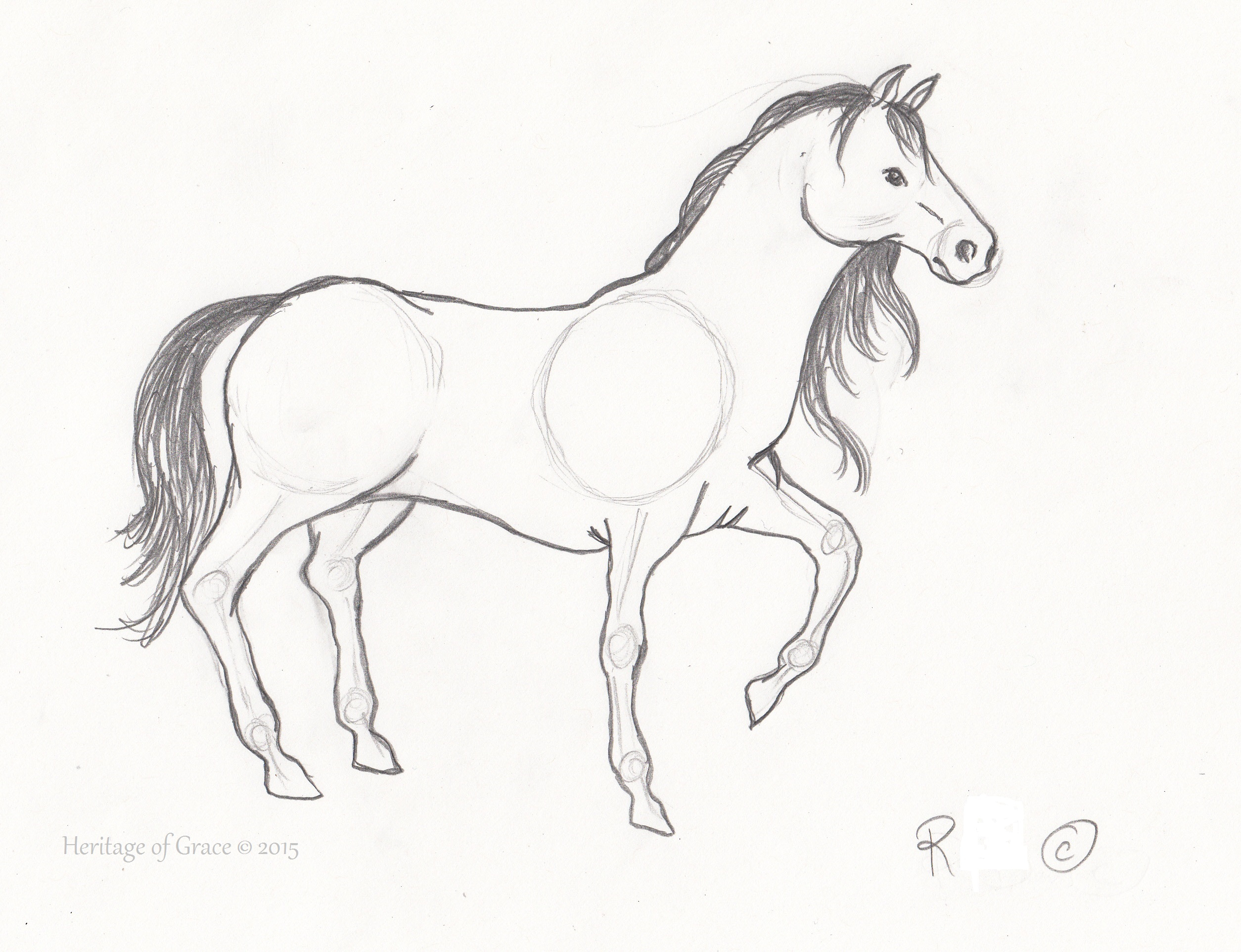 Horses Easy Drawing at GetDrawings Free download