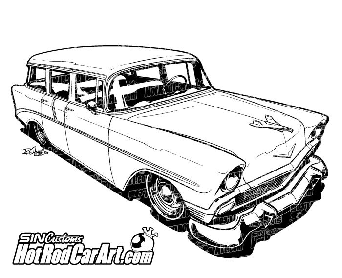 Hot Rod Car Drawing at GetDrawings | Free download