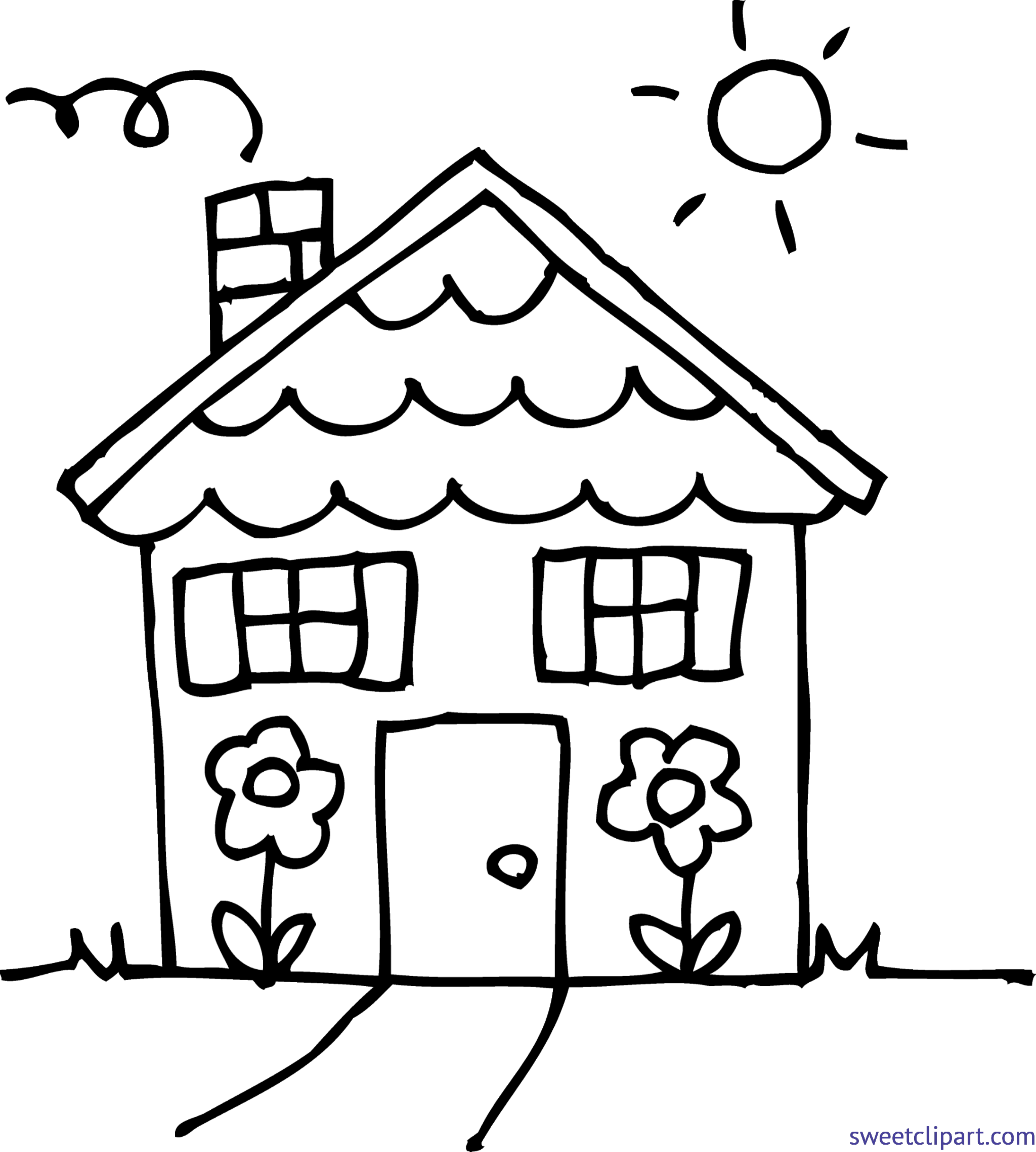 House Line Drawing Clip Art at GetDrawings Free download