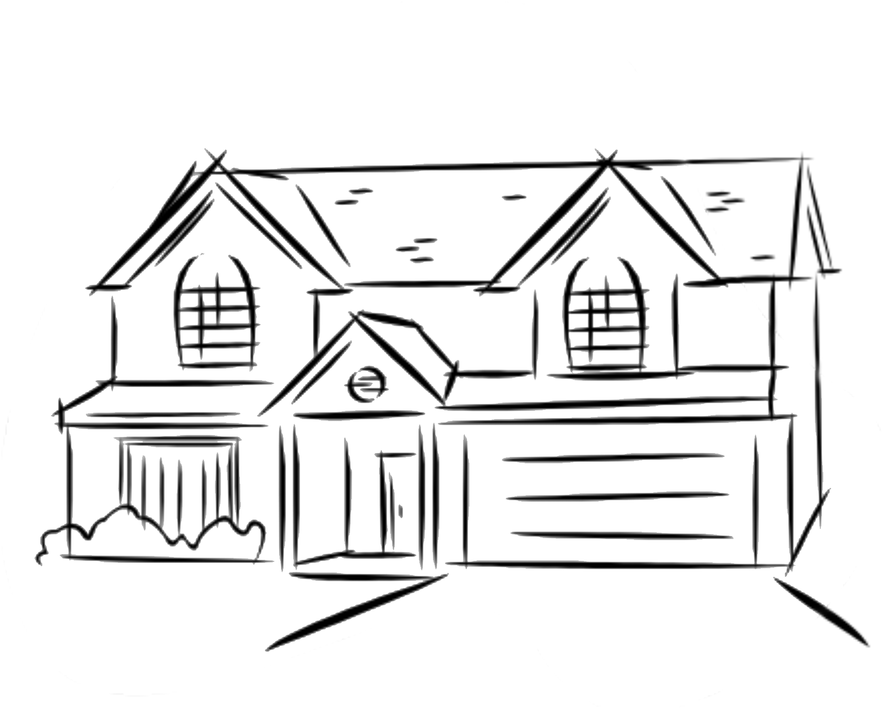 modern house sketch