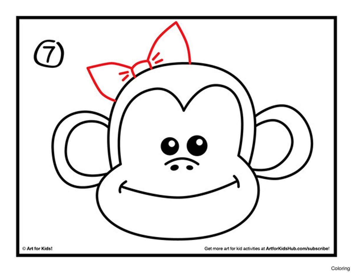 Мордочка обезьяны раскраска