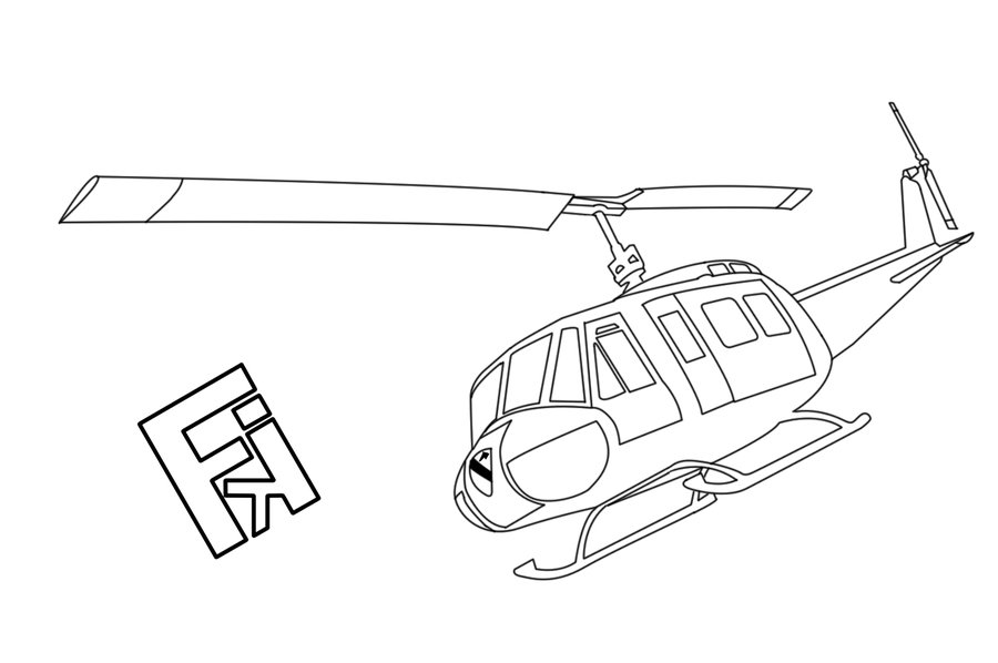 Helicopter Huey Drawing Uh Getdrawings Sketch Coloring Page.