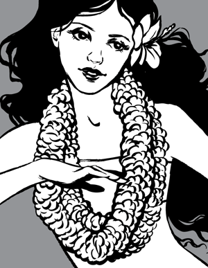 Hula Girl Drawing at GetDrawings | Free download