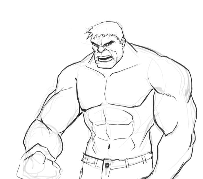 Hulk Cartoon Drawing at GetDrawings | Free download