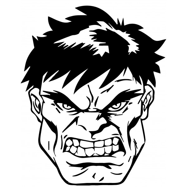 Hulk Face Drawing Head Getdrawings Sketch Coloring Page.