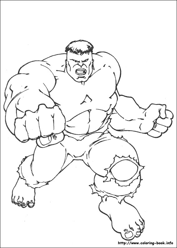 Cute Hulk Fist Coloring Page with simple drawing