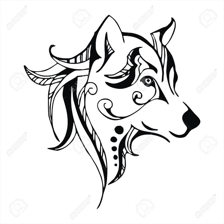 inkscape drawing a wolf