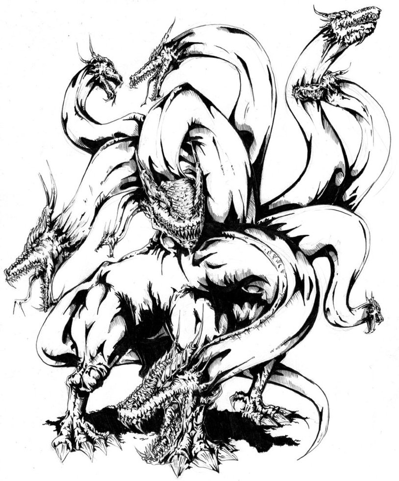 Hydra Dragon Drawing at GetDrawings Free download